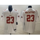 Men's San Francisco 49ers #23 Christian McCaffrey White Vapor Untouchable Limited Football Stitched Jersey