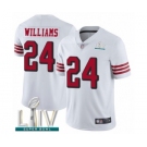 Men's San Francisco 49ers #24 K'Waun Williams Limited White Rush Vapor Untouchable Super Bowl LIV Bound Football Jersey