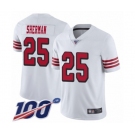 Men's San Francisco 49ers #25 Richard Sherman Limited White Rush Vapor Untouchable 100th Season Football Jersey