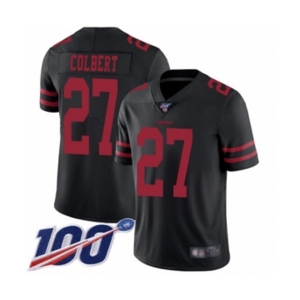 Men's San Francisco 49ers #27 Adrian Colbert Black Vapor Untouchable Limited Player 100th Season Football Jersey