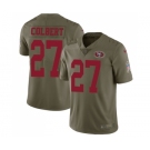 Men's San Francisco 49ers #27 Adrian Colbert Limited Olive 2017 Salute to Service Football Jersey