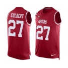 Men's San Francisco 49ers #27 Adrian Colbert Limited Red Player Name & Number Tank Top Football Jersey