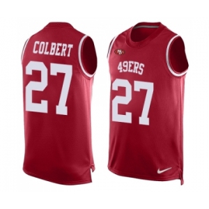 Men's San Francisco 49ers #27 Adrian Colbert Limited Red Player Name & Number Tank Top Football Jersey