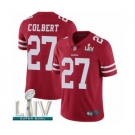 Men's San Francisco 49ers #27 Adrian Colbert Red Team Color Vapor Untouchable Limited Player Super Bowl LIV Bound Football Jersey