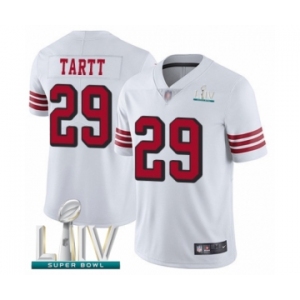 Men's San Francisco 49ers #29 Jaquiski Tartt Limited White Rush Vapor Untouchable Super Bowl LIV Bound Football Jersey