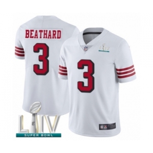 Men's San Francisco 49ers #3 C. J. Beathard Limited White Rush Vapor Untouchable Super Bowl LIV Bound Football Jersey