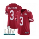 Men's San Francisco 49ers #3 C. J. Beathard Red Team Color Vapor Untouchable Limited Player Super Bowl LIV Bound Football Jersey