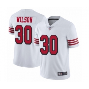 Men's San Francisco 49ers #30 Jeff Wilson Limited White Rush Vapor Untouchable Football Jersey