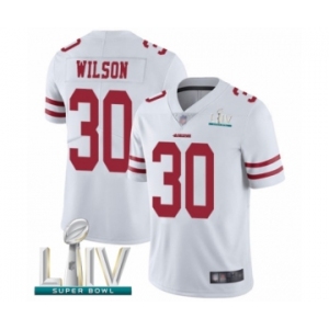 Men's San Francisco 49ers #30 Jeff Wilson White Vapor Untouchable Limited Player Super Bowl LIV Bound Football Jersey