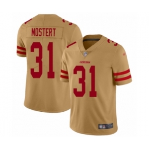 Men's San Francisco 49ers #31 Raheem Mostert Limited Gold Inverted Legend Football Jersey