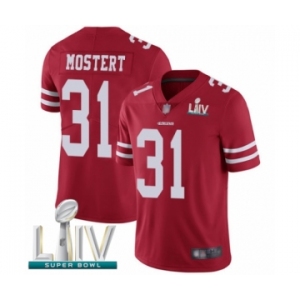 Men's San Francisco 49ers #31 Raheem Mostert Red Team Color Vapor Untouchable Limited Player Super Bowl LIV Bound Football Jersey