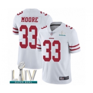 Men's San Francisco 49ers #33 Tarvarius Moore White Vapor Untouchable Limited Player Super Bowl LIV Bound Football Jersey