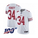 Men's San Francisco 49ers #34 Jason Verrett White Vapor Untouchable Limited Player 100th Season Football Jersey