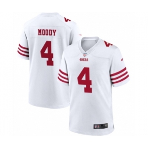 Men's San Francisco 49ers #4 Jake Moody White Football Stitched Game Jersey