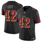 Men's San Francisco 49ers #42 Ronnie Lott Black 2025 F.U.S.E. “Rivalries” Vapor Limited Football Stitched Jersey