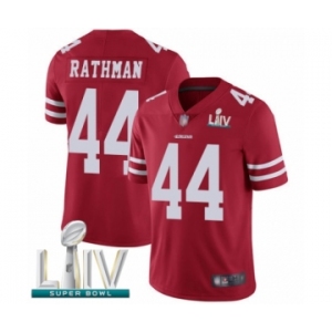 Men's San Francisco 49ers #44 Tom Rathman Red Team Color Vapor Untouchable Limited Player Super Bowl LIV Bound Football Jersey