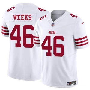 Men's San Francisco 49ers #46 Jon Weeks White 2025 F.U.S.E. Vapor Untouchable Limited Football Stitched Jersey