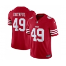 Men's San Francisco 49ers #49 Faithful Red 2023 F.U.S.E. Vapor Untouchable Limited Stitched Football Jersey