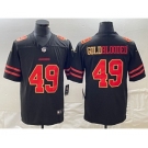 Men's San Francisco 49ers #49 Gold Blooded Black 2022 Vapor Stitched Nike Limited Jersey