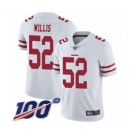 Men's San Francisco 49ers #52 Patrick Willis White Vapor Untouchable Limited Player 100th Season Football Jersey