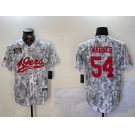 Men's San Francisco 49ers #54 Fred Warner Arctic Camo 2024 Salute to Service Stitched Baseball Jersey