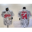 Men's San Francisco 49ers #54 Fred Warner Arctic Camo 2024 Salute to Service Stitched Baseball Jerseys