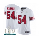 Men's San Francisco 49ers #54 Fred Warner Limited White Rush Vapor Untouchable Super Bowl LIV Bound Football Jersey