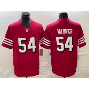 Men's San Francisco 49ers #54 Fred Warner Red 2023 FUSE Color Rush Vapor Untouchable Limited Jersey