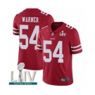 Men's San Francisco 49ers #54 Fred Warner Red Team Color Vapor Untouchable Limited Player Super Bowl LIV Bound Football Jersey