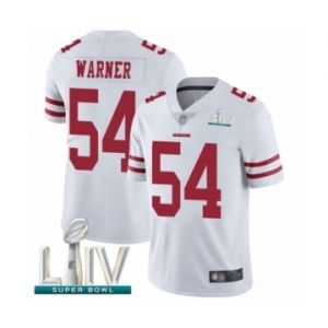 Men's San Francisco 49ers #54 Fred Warner White Vapor Untouchable Limited Player Super Bowl LIV Bound Football Jersey