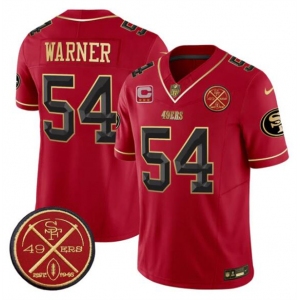 Men's San Francisco 49ers #54 Fred warner Red F.U.S.E. 3-Star C With Est.1946 Patch Vapor Limited Football Stitched Jersey