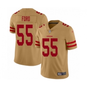 Men's San Francisco 49ers #55 Dee Ford Limited Gold Inverted Legend Football Jersey