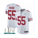 Men's San Francisco 49ers #55 Dee Ford White Vapor Untouchable Limited Player Super Bowl LIV Bound Football Jersey