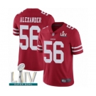 Men's San Francisco 49ers #56 Kwon Alexander Red Team Color Vapor Untouchable Limited Player Super Bowl LIV Bound Football Jersey