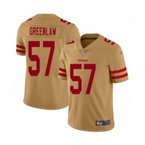 Men's San Francisco 49ers #57 Dre Greenlaw Limited Gold Inverted Legend Football Jersey