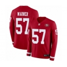 Men's San Francisco 49ers #57 Dre Greenlaw Limited Red Therma Long Sleeve Football Jersey