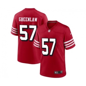 Men's San Francisco 49ers #57 Dre Greenlaw New Red Football Stitched Game Jersey