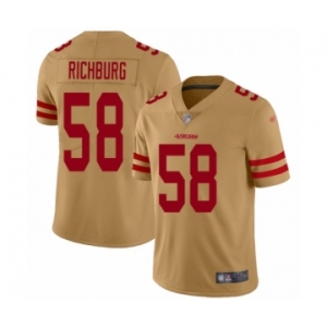 Men's San Francisco 49ers #58 Weston Richburg Limited Gold Inverted Legend Football Jersey