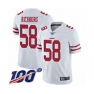 Men's San Francisco 49ers #58 Weston Richburg White Vapor Untouchable Limited Player 100th Season Football Jersey