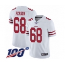 Men's San Francisco 49ers #68 Mike Person White Vapor Untouchable Limited Player 100th Season Football Jersey