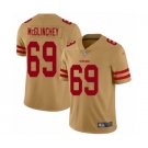 Men's San Francisco 49ers #69 Mike McGlinchey Limited Gold Inverted Legend Football Jersey