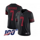 Men's San Francisco 49ers #7 Colin Kaepernick Black Vapor Untouchable Limited Player 100th Season Football Jersey