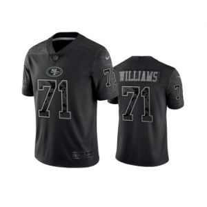 Men's San Francisco 49ers #71 Trent Williams Black Reflective Limited Stitched Football Jersey