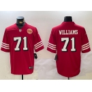 Men's San Francisco 49ers #71 Trent Williams Red Vapor Untouchable Limited Stitched Football Jersey