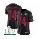 Men's San Francisco 49ers #74 Joe Staley Black Alternate Vapor Untouchable Limited Player Super Bowl LIV Bound Football Jersey