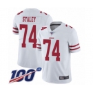 Men's San Francisco 49ers #74 Joe Staley White Vapor Untouchable Limited Player 100th Season Football Jersey