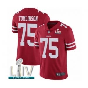 Men's San Francisco 49ers #75 Laken Tomlinson Red Team Color Vapor Untouchable Limited Player Super Bowl LIV Bound Football Jersey