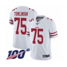 Men's San Francisco 49ers #75 Laken Tomlinson White Vapor Untouchable Limited Player 100th Season Football Jersey