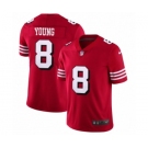 Men's San Francisco 49ers #8 Steve Young Limited Red Rush Vapor Untouchable Football Jerseys