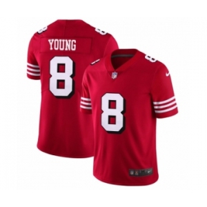 Men's San Francisco 49ers #8 Steve Young Limited Red Rush Vapor Untouchable Football Jerseys